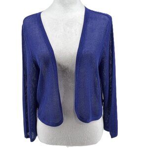 💙Talbots Size Large Cotton-Blend Cardigan Effortless Fall Layer Style Bold crop